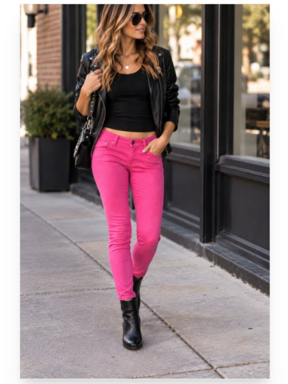 MICHAEL Michael Kors Hot Pink Low Rise Skinny Jeans